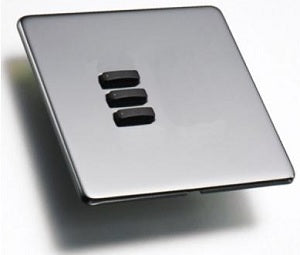 Rako WLF-030 (WLF030) 3 Button Hidden Fixing Faceplate for WCM-030