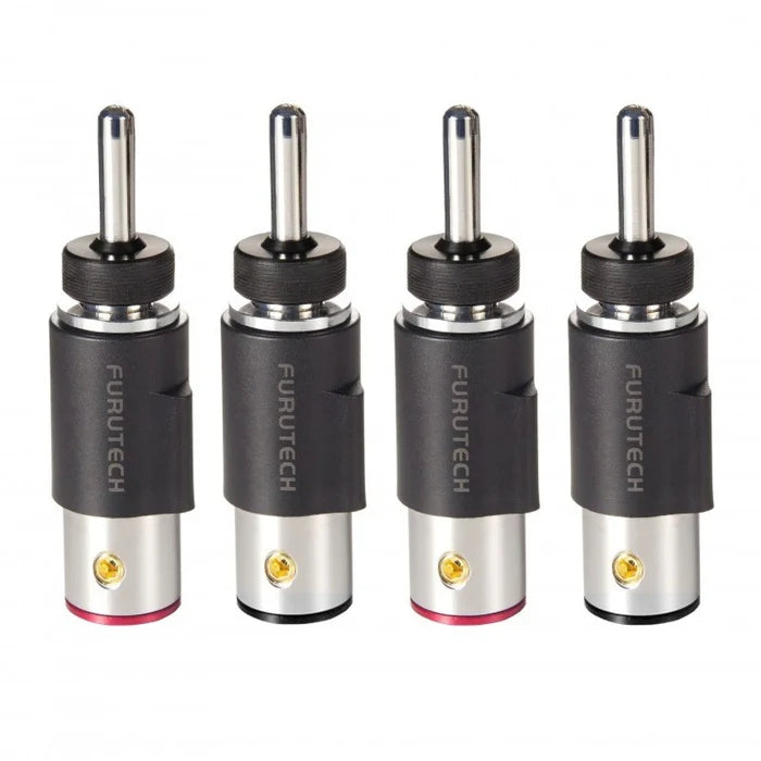 Furutech FT-212(R) Rhodium-Plated banana plugs, set of 4