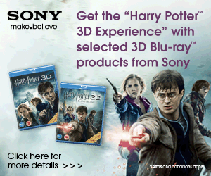 Harry Potter 3D Blu-ray discs FREE with selected Sony 3D Blu-ray products