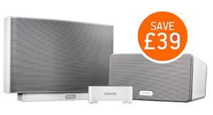 FREE Sonos BRIDGE when you purchase a PLAY:3 or PLAY:5