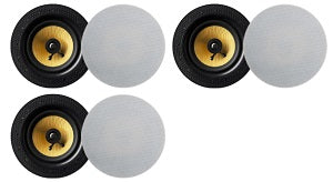 Lithe 01691 BT Wireless 6.5 inch Ceiling Spkrs (3 Master/3 Passives)
