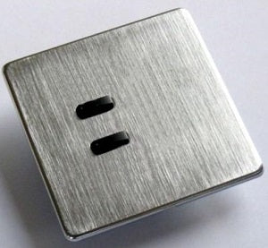 Rako WLF-020 (WLF020) 2 Button Screwless Flat Faceplate for WCM-020