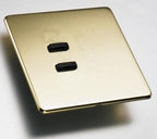 Rako WLF-020 (WLF020) 2 Button Screwless Flat Faceplate for WCM-020