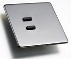 Rako WLF-020 (WLF020) 2 Button Screwless Flat Faceplate for WCM-020