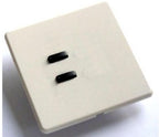 Rako WLF-020 (WLF020) 2 Button Screwless Flat Faceplate for WCM-020