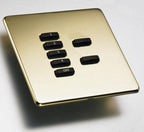 Rako WLF-070 (WLF070) 7 Button Hidden Fixing Faceplate for WCM-070