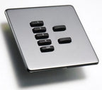 Rako WLF-070 (WLF070) 7 Button Hidden Fixing Faceplate for WCM-070