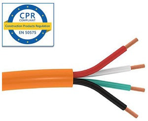 SCP 16/4 Speaker Cable OFC LSZH, Orange