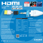 Chord C-view Plus HDMI cable - Rear box packaging information