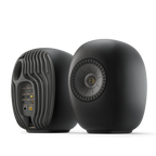 KEF LS LUXE  Premium Wireless Loudspeaker System - Front and Rear view - Eclipse Black