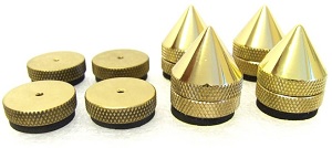 Atacama Solid Brass Isolation Cones 25mm (Set of 4)