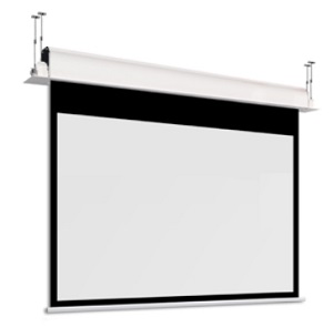 Beamax In-ceiling projection screen - Matt White with Black back