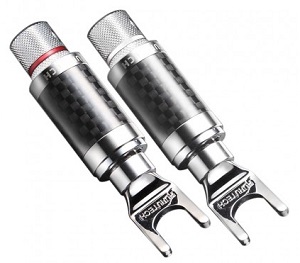 Furutech CF-201(R) (CF201R) Rhodium H/End Performance Spade Connector 