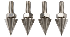 Hi-Fi Racks 15mm Spikes with Locking Nut - (Pack of 4)