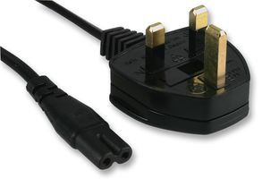 Mains Cable - UK Plug To Fig 8