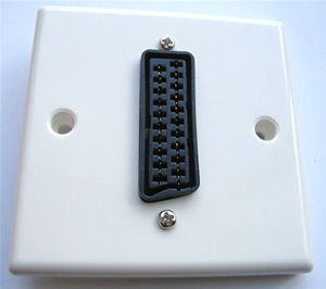 Scart Socket Wall Plate