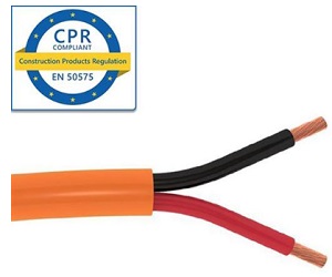 SCP 16/2 Speaker Cable OFC LSZH, DCA-S1,D1,A1 rated - Orange