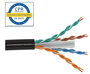 SCP HNC ProPlus HDBaseT certified outdoor CAT6, Cable - Black