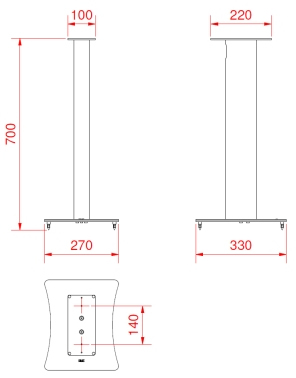 ELAC LS 30 Stand (LS30) - Dimensions