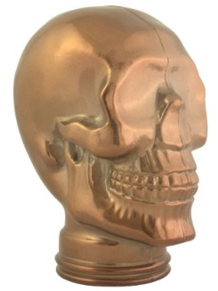 Glass Skull - Headphone Stand - Bronze