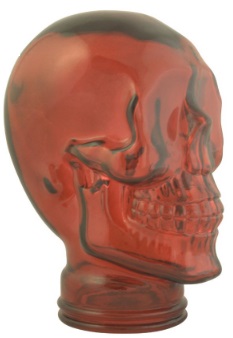 Glass Skull - Headphone Stand - Red
