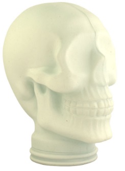 Glass Skull - Headphone Stand - White