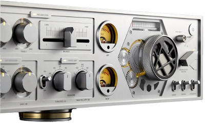 HiFi Rose RA180 Integrated Amplifier Close-up of volume control