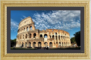 Neod Interactive Classic Frame Mirror TV Rome Gold