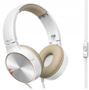 Pioneer SE-MJ722T-T (SEMJ722TT) Headphones White with Tan