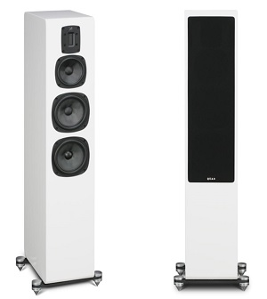 Quad S-5 (S5) 3 way Floorstanding Speakers Piano White