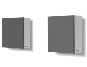 Artcoustic Target SL on wall loudspeakers with Grey Grilles