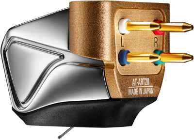 Audio Technica AT-ART20 Dual Moving Coil Stereo Cartridge showing rear connection pins