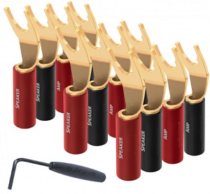 audioquest SureGrip 100 Multi-Spade Installation Packs Gold