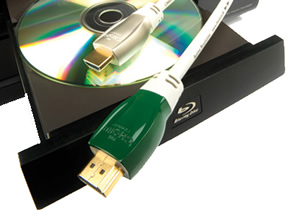 Chord HDMI Active Resolution HDMI Cable shown with a Blu-ray Player