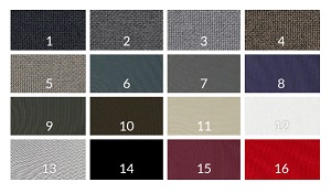Clic fabric door colours