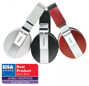 Focal Spirit One Headphone Colours, displaying EISA award