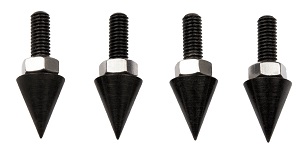 Hi-Fi Racks 15mm Spikes with Locking Nut - Black