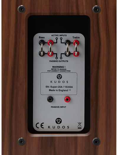 Kudos Cardea Super 20A (Walnut) - Rear Connection Panel Close Up