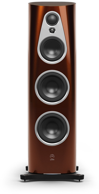 Linn 360 Integrated Exakt Loudspeakers - Single Malt from the Glasgow Collection, shown here with Silver Trim
