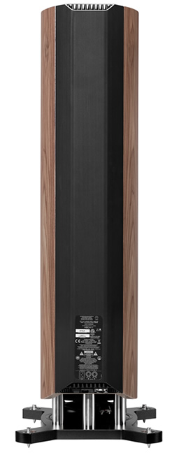 Linn Akubarik Exakt Loudspeaker shown in Walnut - Rear