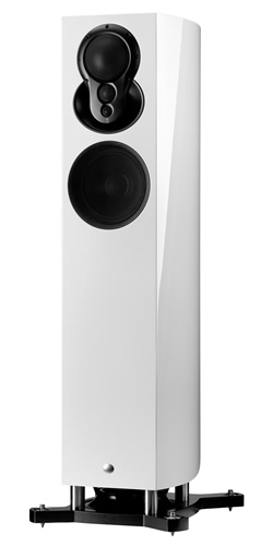 Linn Akubarik AKTIV isobarik Loudspeaker - High Gloss White with Black 3K Array