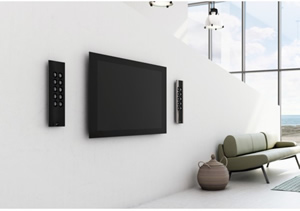 Opalum FLOW.1010 loudspeakers - the perfect partner for a flat panel TV.