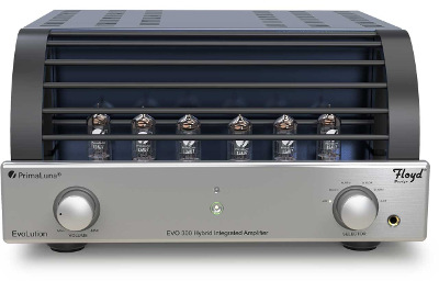 PrimaLuna EVO 300 Hybrid Integrated Amplifier - Floyd Design - Silver front plate finish