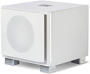 REL T/7x Subwoofer in high gloss white with grill