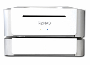 RipNAS 3TB Extra Storage Box shown with a RipNAS in white