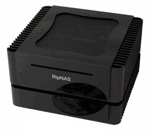 RipNAS 3TB Extra Storage Box shown with a RipNAS in black
