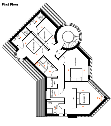 Multi-Room Audio and HD Video Distribution System - 1st Floor