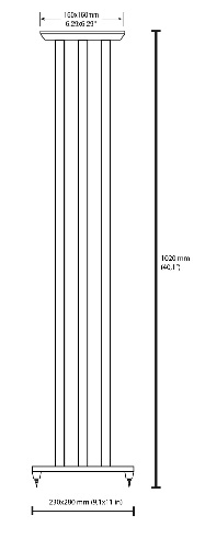 solidsteel NS-10 (NS10) Hi-fi Speaker Stands diagram