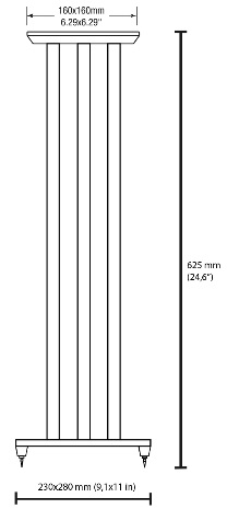 solidsteel NS-6 (NS6) Hi-fi Speaker Stand diagram