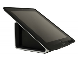 Sonance Launch Port BaseStation shown with iPad 2